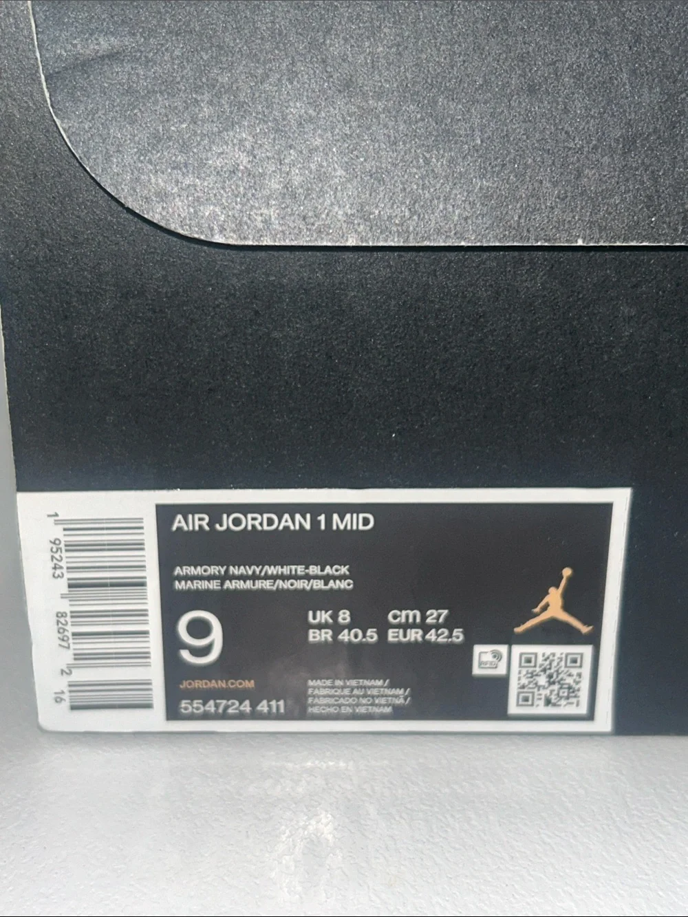 Jordan 1 Mid “Armory Navy” Men’s Size 9